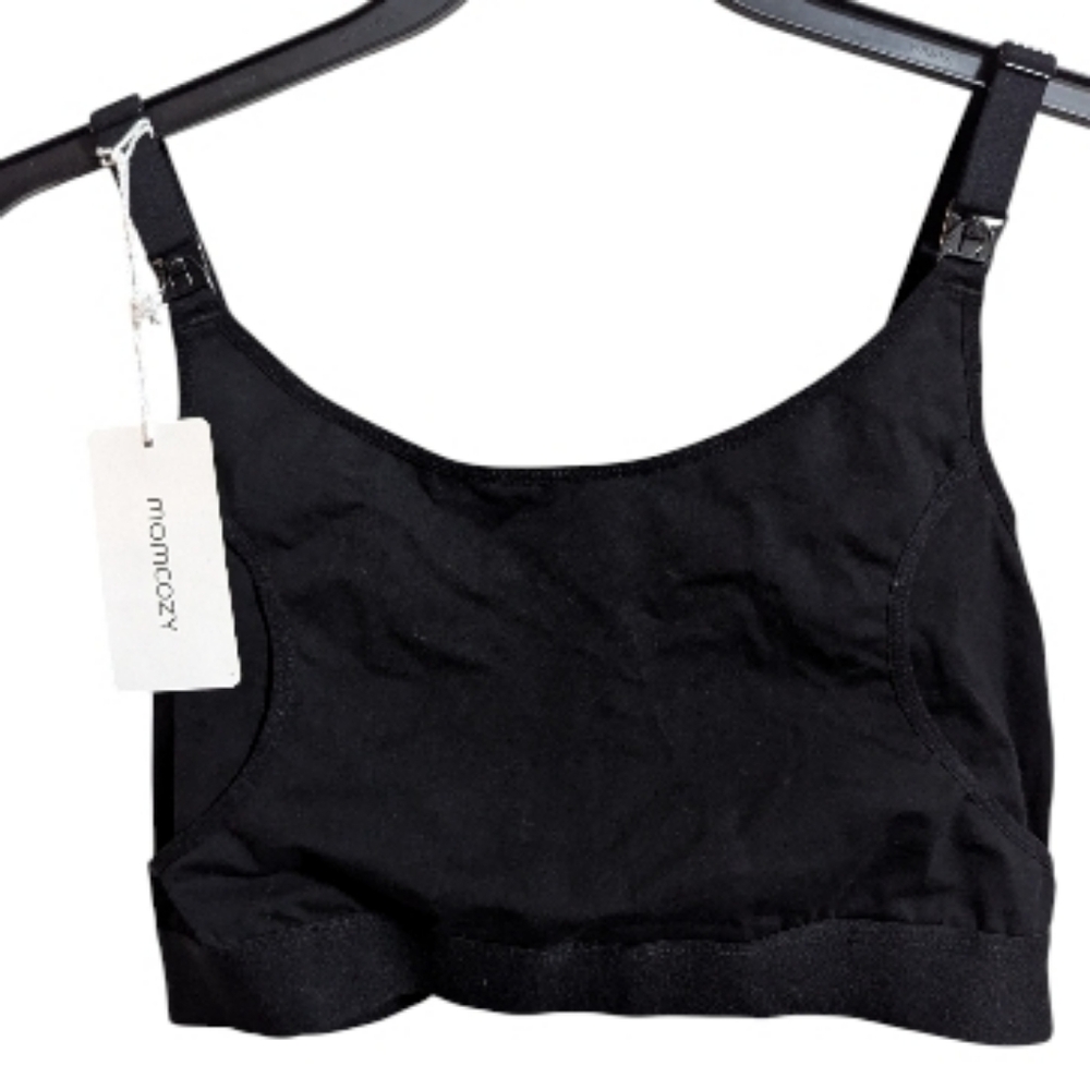momcozy Nursing Bra Size XXL Black Wireless Women's W-494